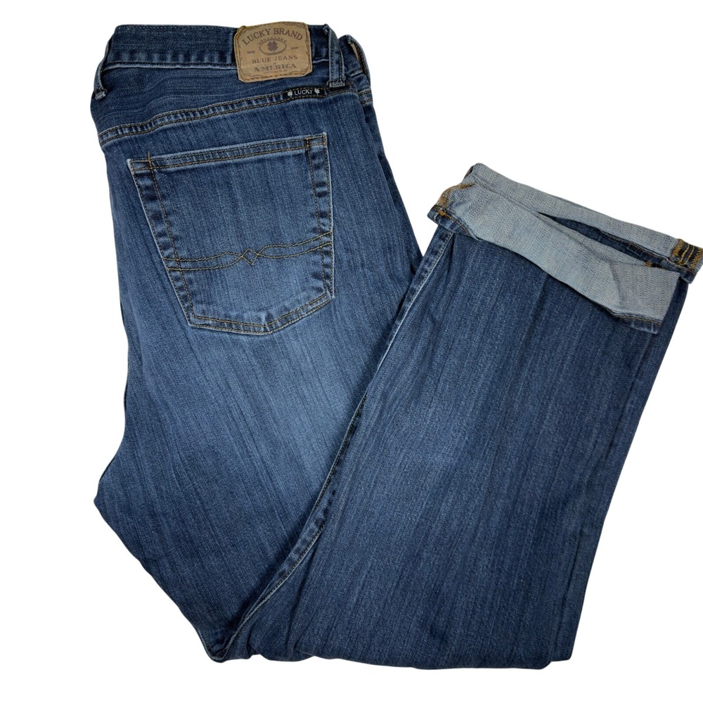 Vtg Lucky Brand 181 Relaxed Straight Jeans Mens 40x32 Blue Casual Denim Designer